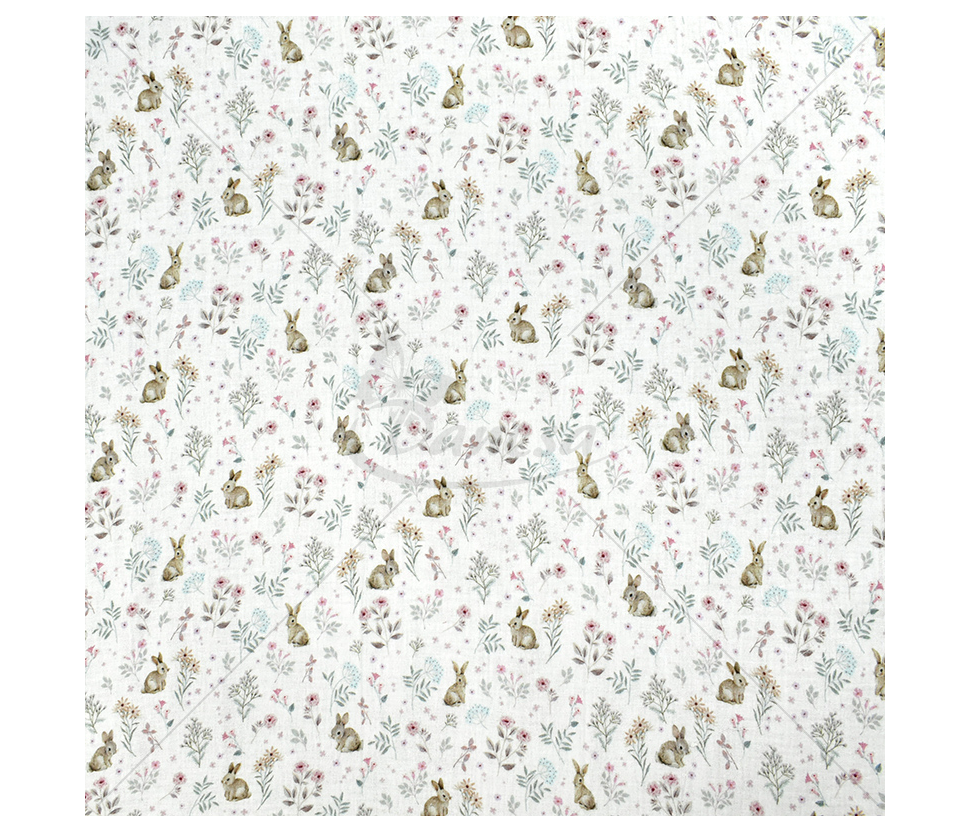Muslin with a pattern, "Bunny"