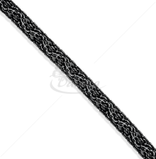 Tamprus sintetinis nėrinys su ornamentiniu gėlių raštu, 42 mm