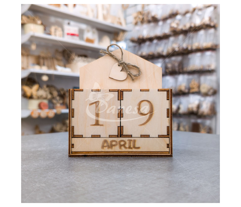 Handmade Wooden Calendar