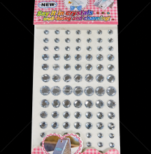 Self-Adhesive Round Rhinestones in Mixed Sizes, 6–12 mm, 91 pcs