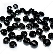 Black plastic shank buttons 20L