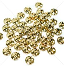 Gold plastic two-hole sewing buttons 16L–20L