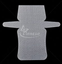 Plastikinė kanva rankinės nėrimui, 24 x 13 x 6 cm