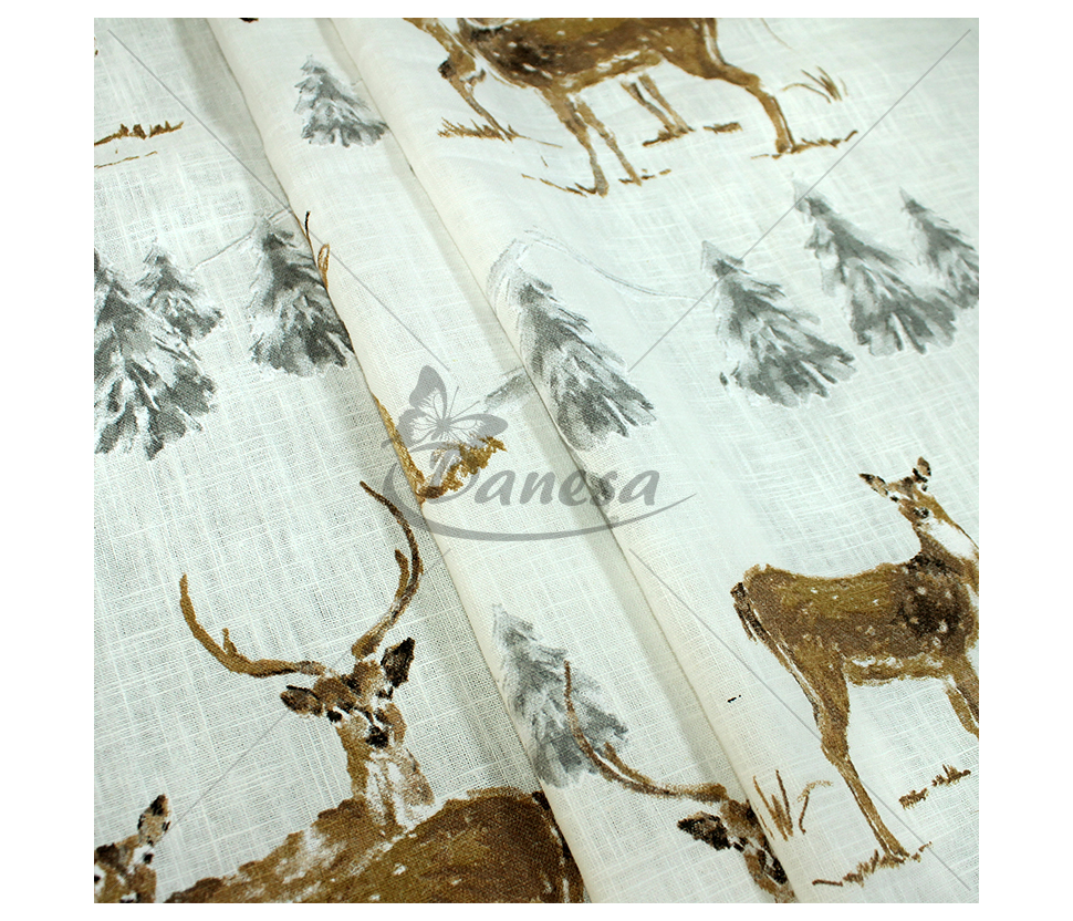 Linen with deer
