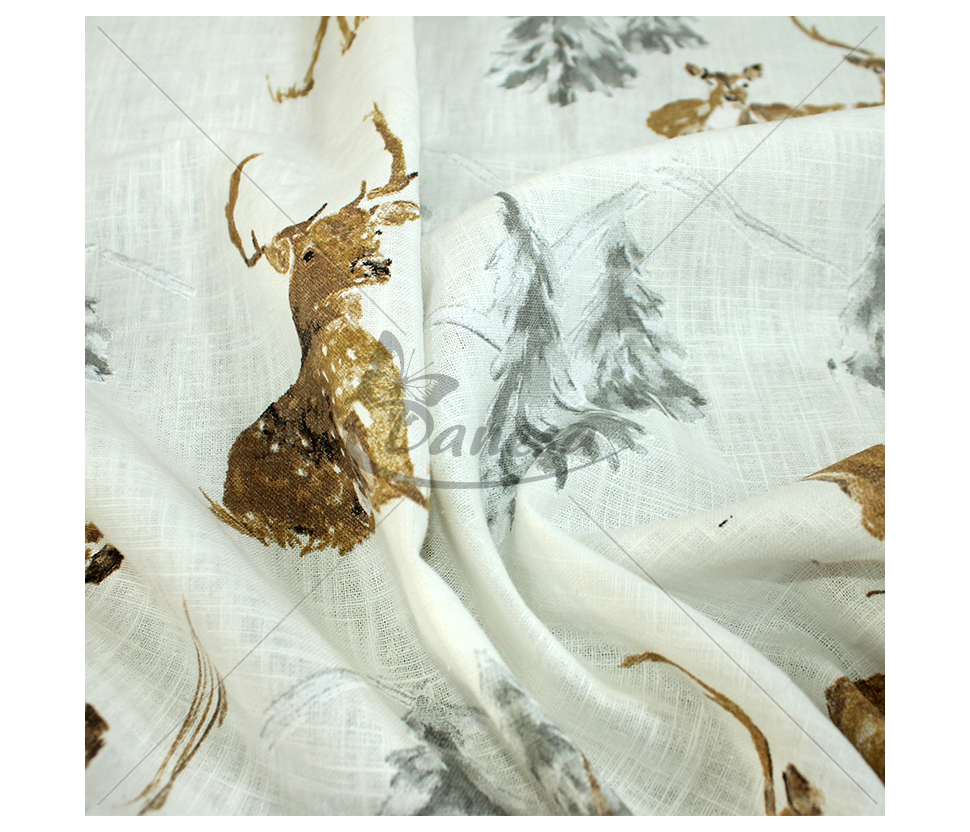 Linen with deer