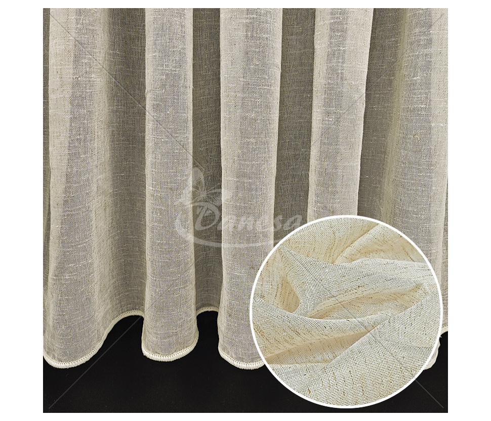 Day curtains with natural linen