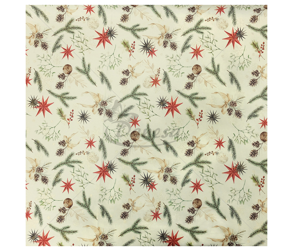Linen-look fabric (Linen imitation) (CHRISTMAS)