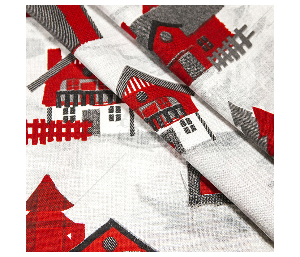 Linen-look fabric (Linen imitation) (CHRISTMAS)
