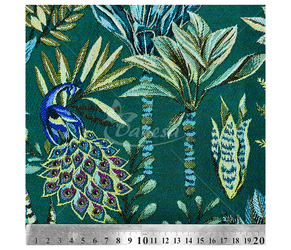 Tapestry "Peacock", green color