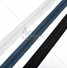 Coil zipper No. 10 (Gray, Black, White) – by the meter