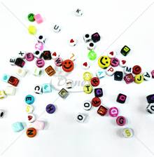 Plastic beads Letters