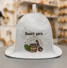 Wool Felt Sauna Hat with Embroidery “Duokit garo”