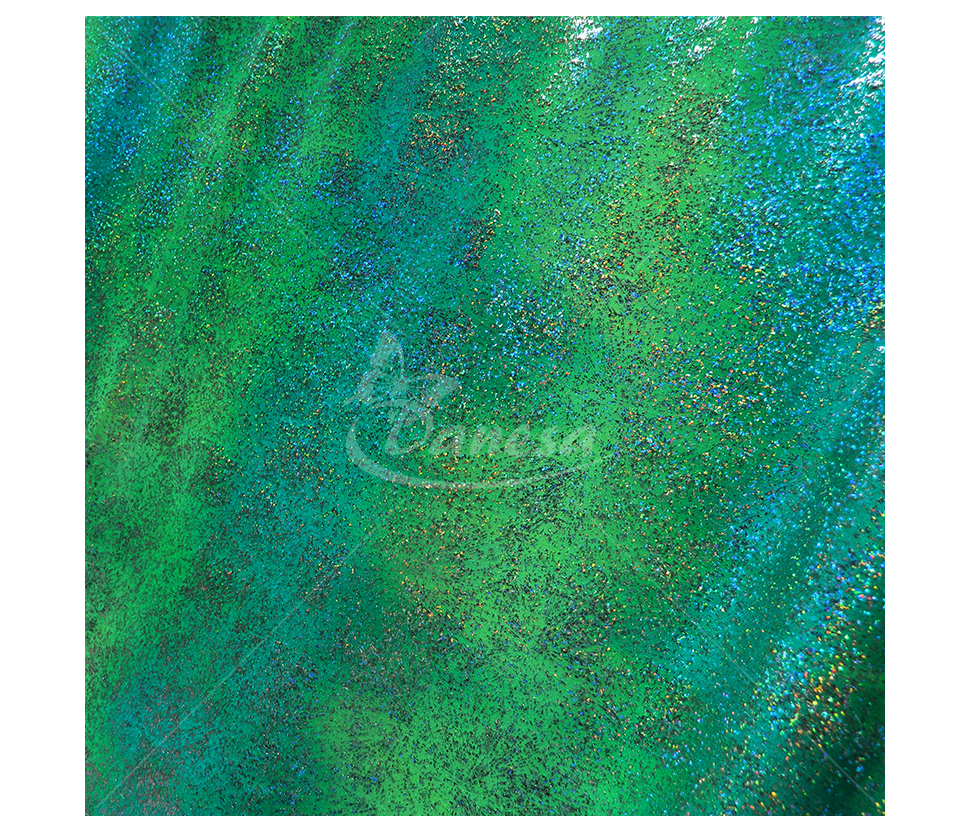 Shiny multi-colored lycra, rainbow effect