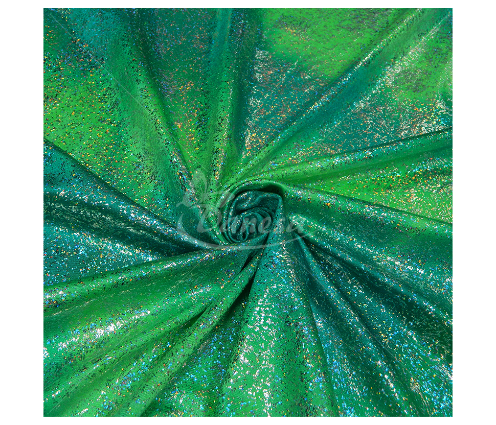 Shiny multi-colored lycra, rainbow effect