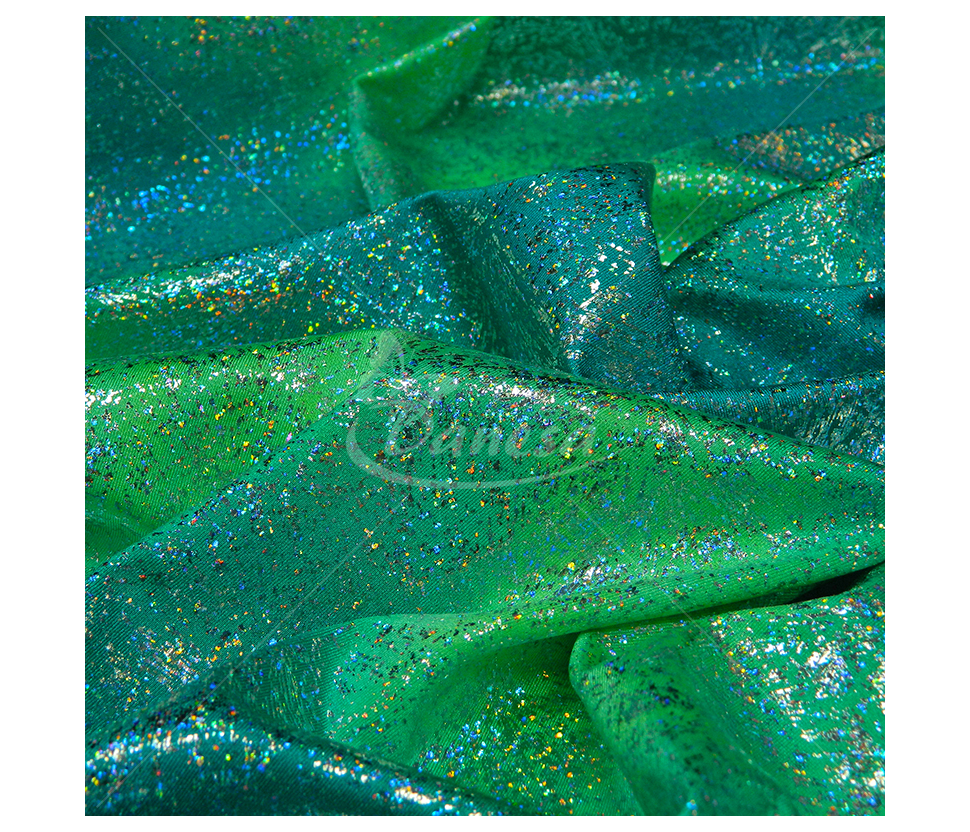 Shiny multi-colored lycra, rainbow effect