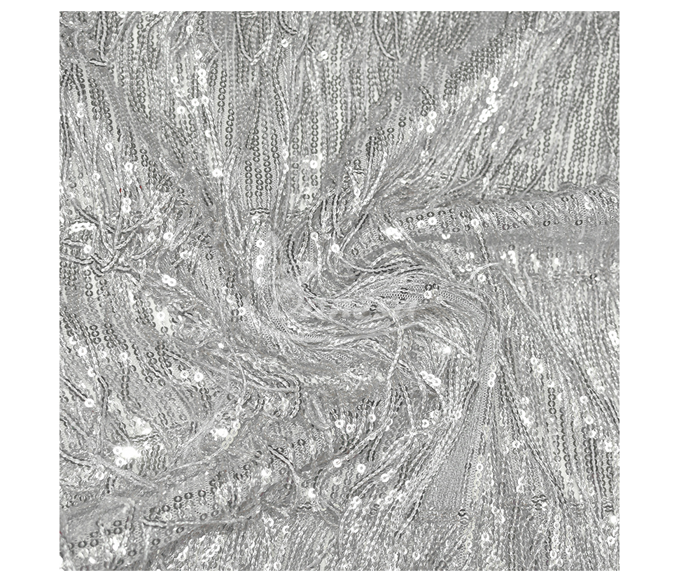 Fabric embroidered with sequins
