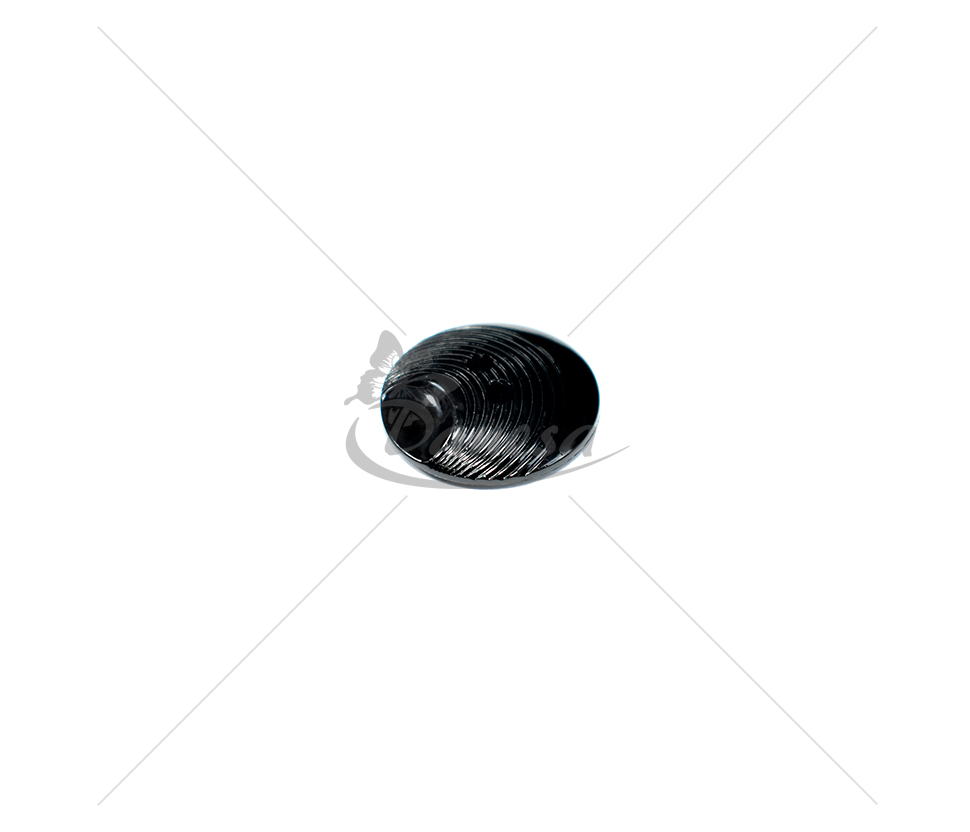 Black elegant decorated two-hole sewing button 32L