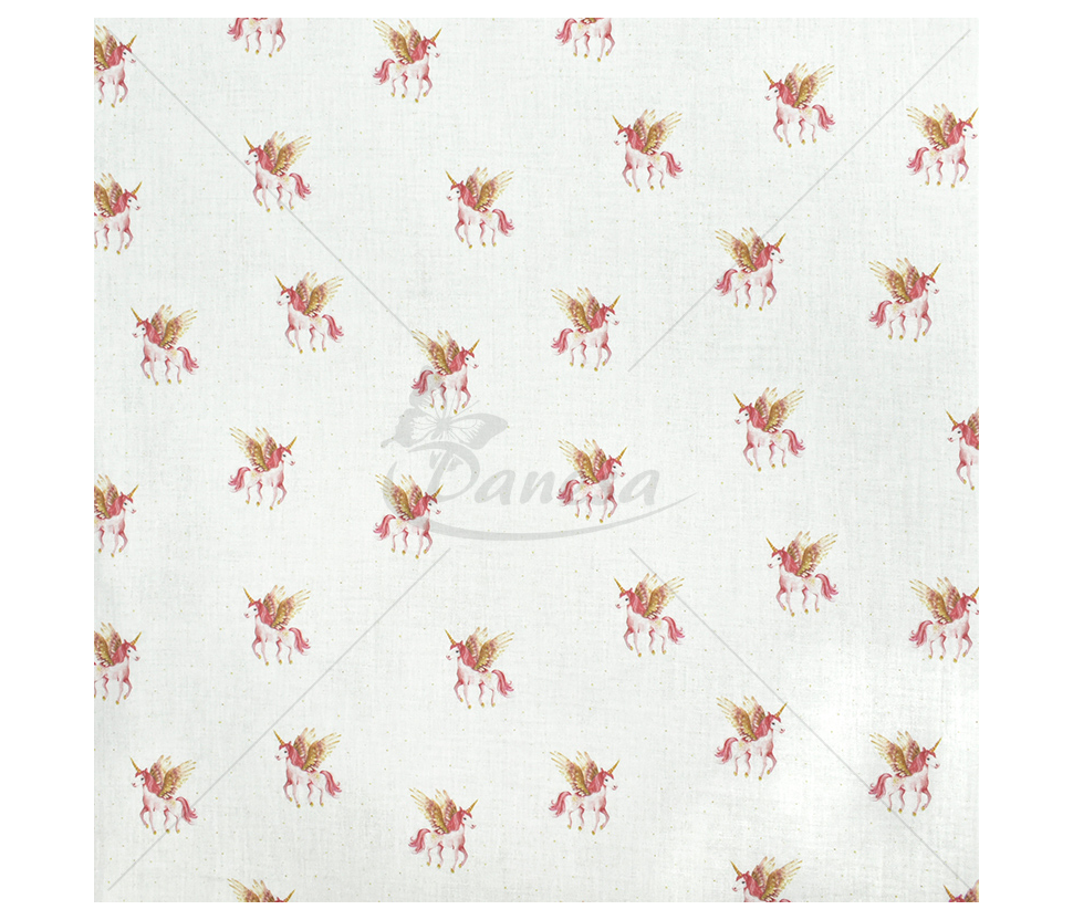 Muslin with a pattern, "Unicorn"