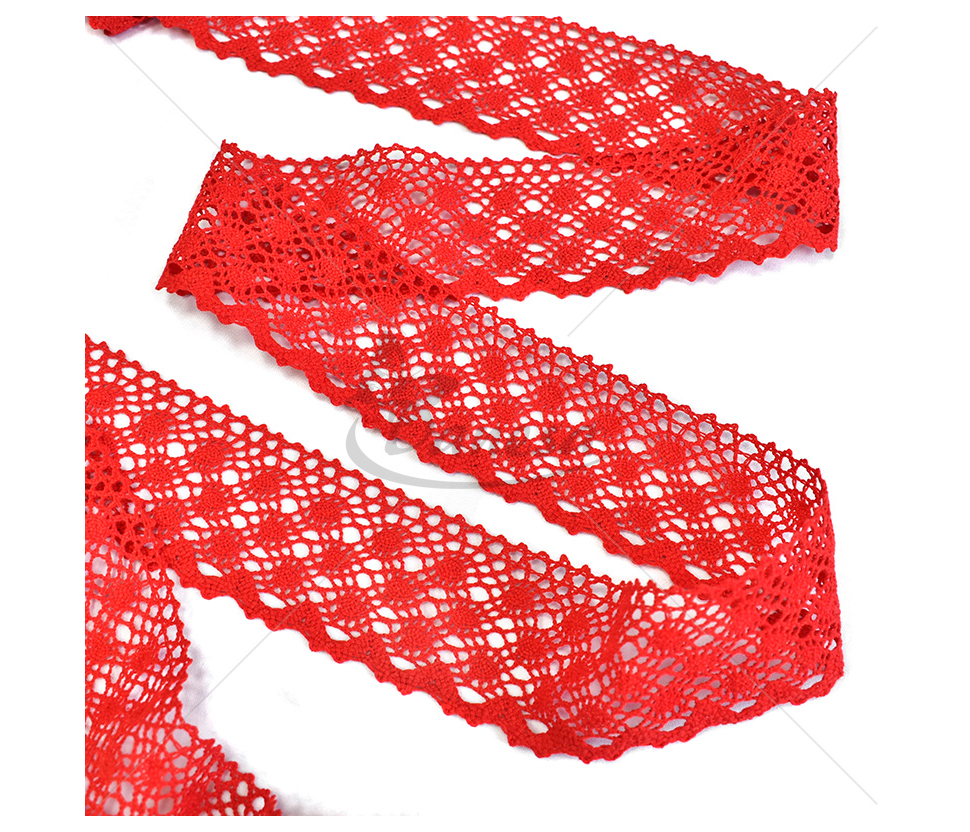 Decorative Cotton Lace Trim with Scalloped Edge 6 cm