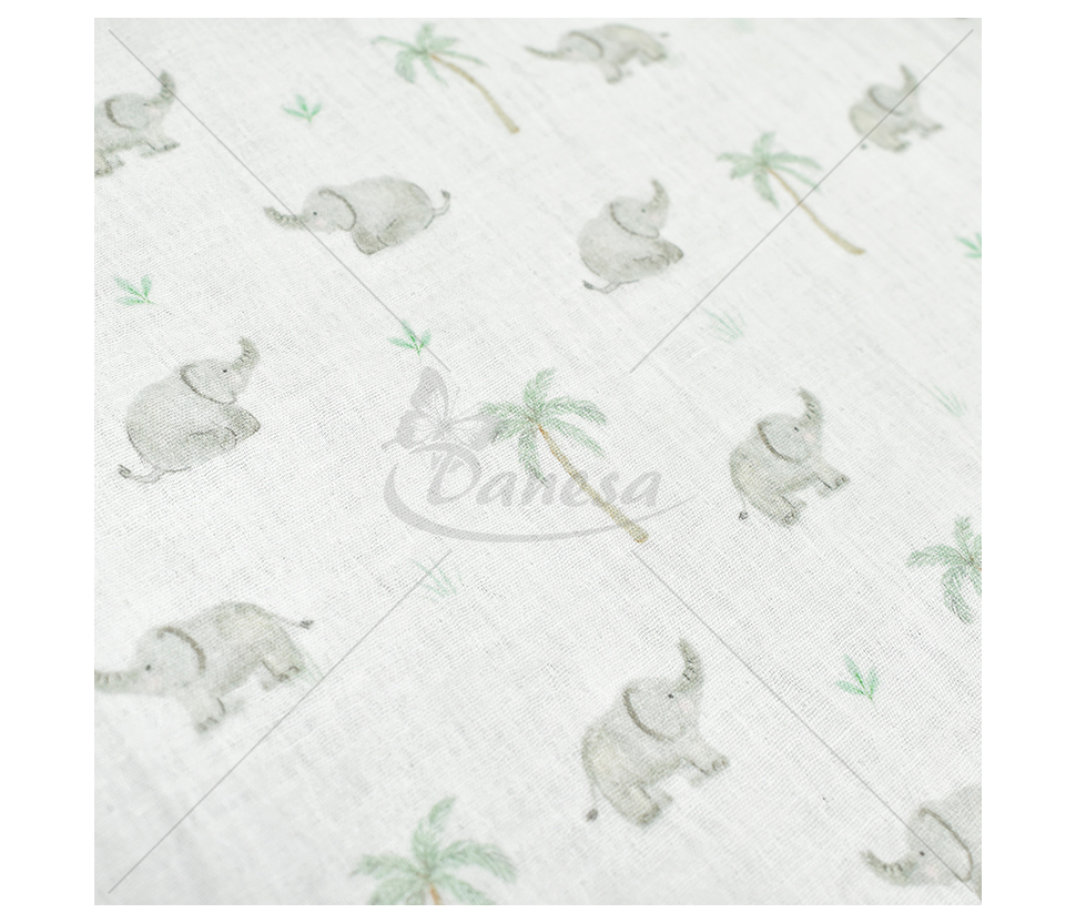 Muslin with a pattern, "Elephant"
