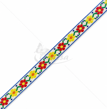 Woven decorative ribbon "Flowers"