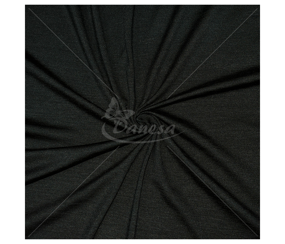 Natural silk with elastane, knitted fabric, black color