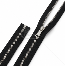 Metal Zipper with Silver Teeth, No. 5, 90 cm