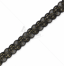 Stretch Synthetic Lace with Shimmering Threads