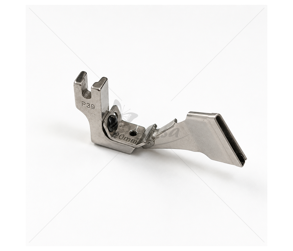 P39 20 mm–5 mm Hemming Presser Foot for Industrial Sewing Machines