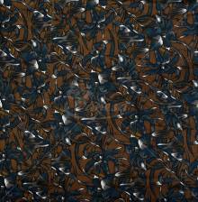 Natural silk in coupons, "Lilies", brown color
