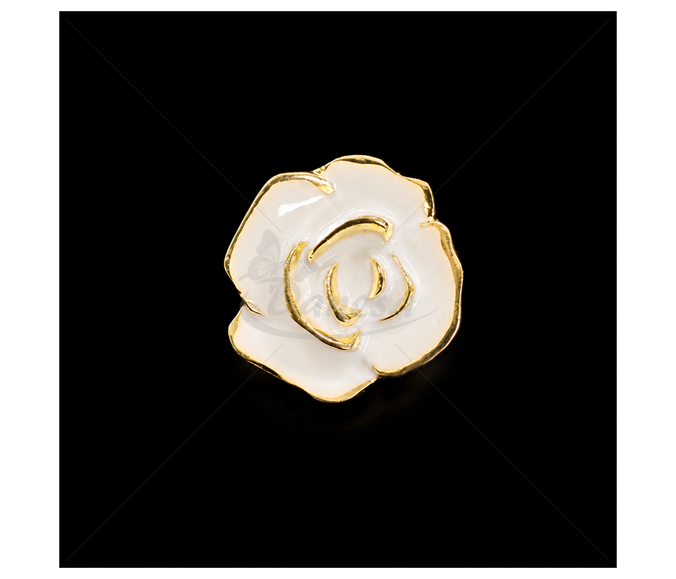 Brooch/Button cover "Rose"