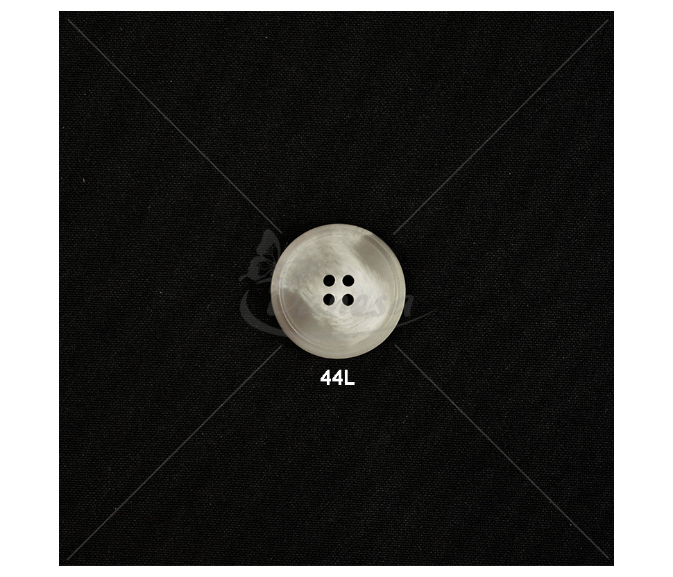 Large grey classic plastic four-hole sewing button 44L