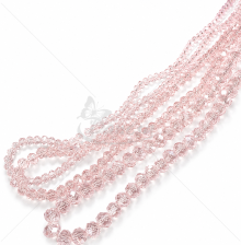 Glossy light pink beads on a string – 4 mm, 6 mm and 8 mm