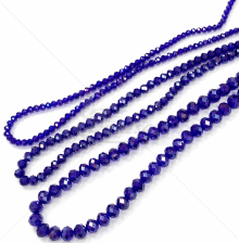 Glossy deep blue beads on a string – 4 mm, 6 mm and 8 mm
