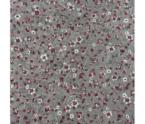 Batiste Silk and Cotton Fabric with Small Flowers