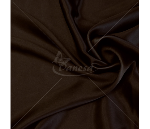 Natural silk, dark brown color