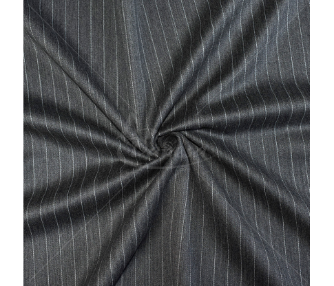 Suit fabric, striped, dark gray color