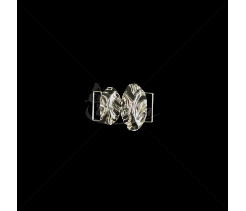 Decorative sew-on metal clasps