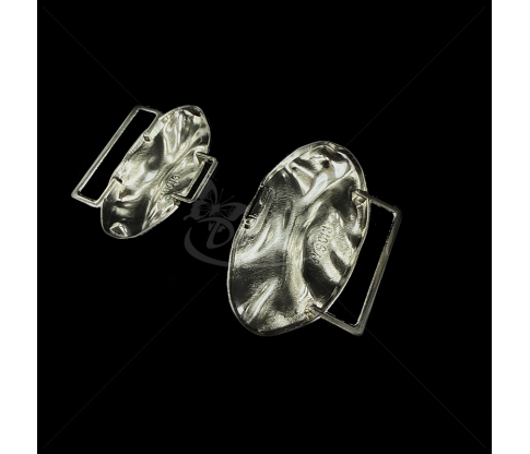 Decorative sew-on metal clasps