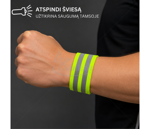 Reflective Elastic Strap with Velcro Fastener