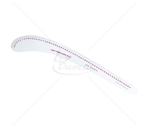 Curved ruler, 61 cm, transparent