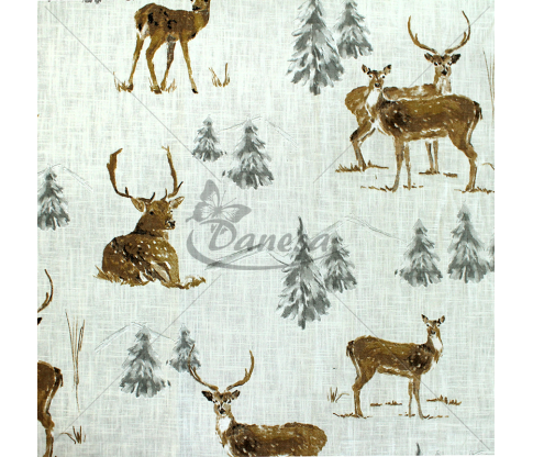 Linen with deer