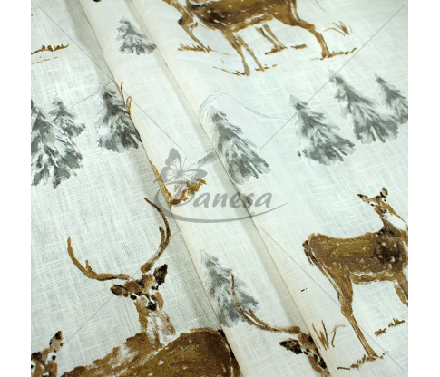 Linen with deer
