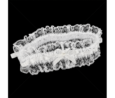 Lace Bridal Wedding Garter with Bow