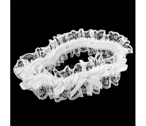 Lace Bridal Wedding Garter with Bow
