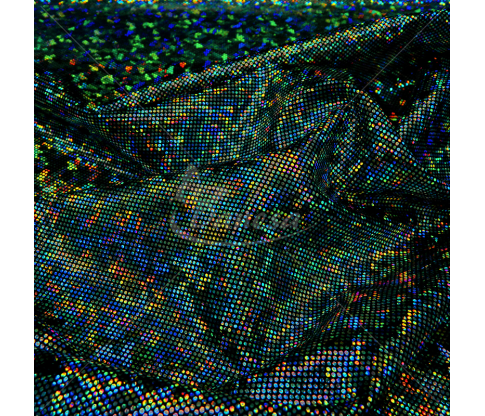 Shiny lycra, rainbow effect
