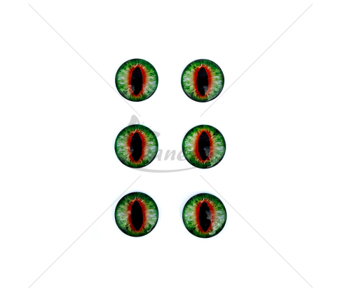 Decorative eyes with vertical pupil (cat/reptile style)