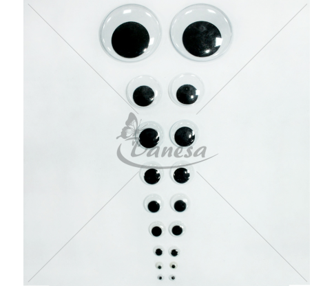 Moving eyes for toys, round