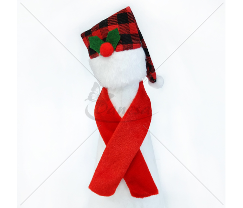 Decoration Mini Santa Hat and Scarf