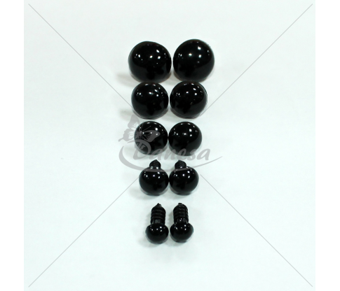 Eyes for toys, black